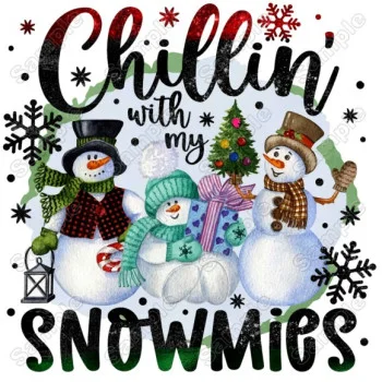 Snowman Christmas  DTF Heat  Iron on Transfer - Ready to Press 