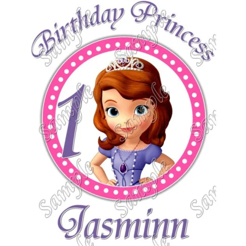 Sofia the First Birthday Princess Personalized Custom DTF Iron on Transfer - Ready to Press #4 Sofia the First Birthday Princess Personalized Custom DTF Iron on Transfer - Ready to Press #4