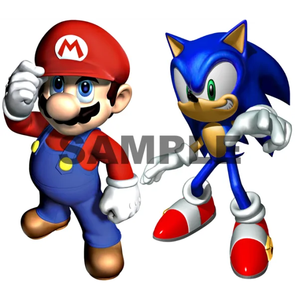 Sonic and Mario DTF Iron on Transfer - Ready to Press #22 Sonic and Mario DTF Iron on Transfer - Ready to Press #22