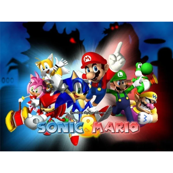 Sonic and Mario DTF Iron on Transfer  - Ready to Press #49