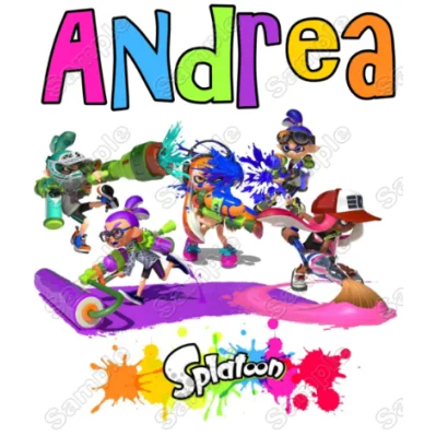 Splatoon Personalized Custom DTF Iron on Transfer - Ready to Press Splatoon Personalized Custom DTF Iron on Transfer - Ready to Press