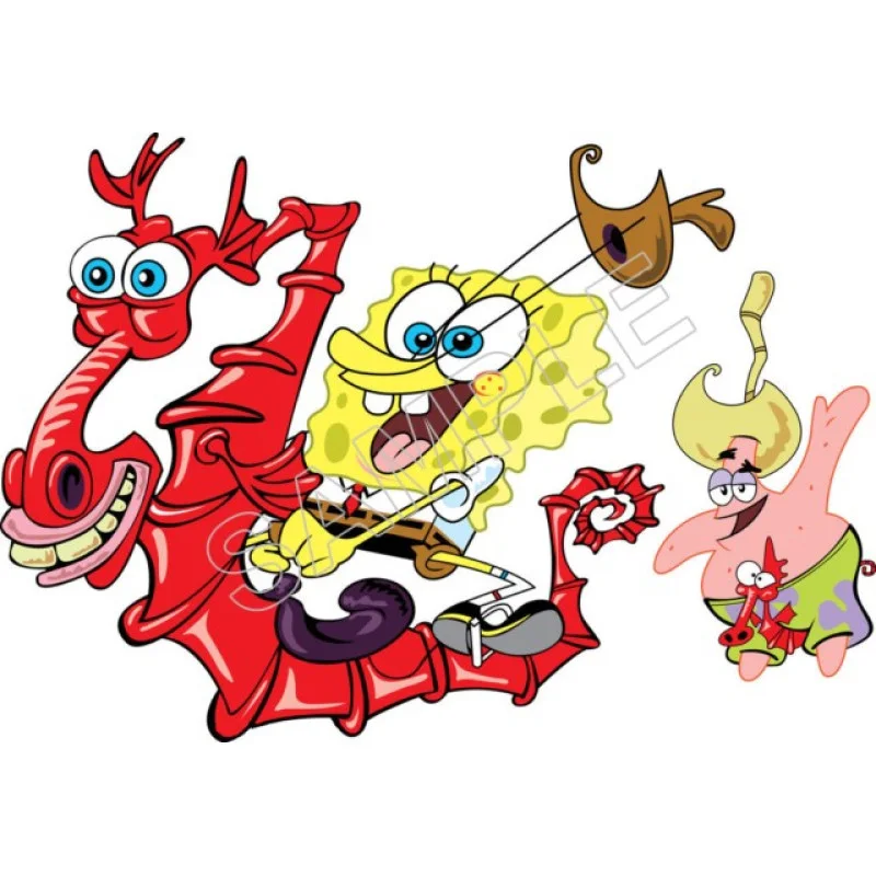 SpongeBob Patrick DTF Iron on Transfer - Ready to Press #41 SpongeBob Patrick DTF Iron on Transfer - Ready to Press #41