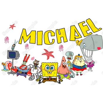 SpongeBob Personalized  Custom  DTF Iron on Transfer