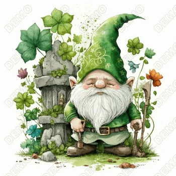 St Patrick Gnome DTF Heat  Iron on Transfer - Ready to Press 