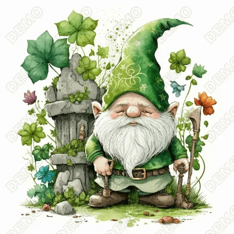 St Patrick Gnome DTF Heat Iron on Transfer - Ready to Press St Patrick Gnome DTF Heat Iron on Transfer - Ready to Press