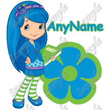 Strawberry Shortcake Blueberry Muffin Personalized  Custom  DTF Iron on Transfer - Ready to Press #3