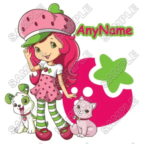 Strawberry Shortcake Personalized Custom DTF Iron on Transfer - Ready to Press #32 Strawberry Shortcake Personalized Custom DTF Iron on Transfer - Ready to Press #32