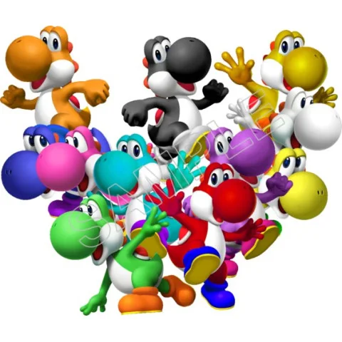 Super Mario Bros. Colorful Yoshi  DTF Iron on Transfer - Ready to Press #26