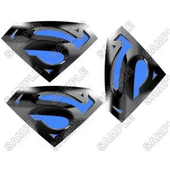 Superman Logo  Blue DTF Iron on Transfer - Ready to Press #6