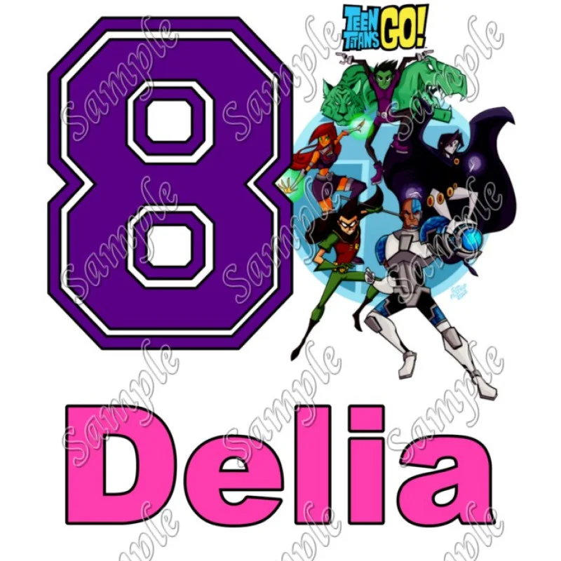 Teen Titans Go Birthday Personalized DTF Iron on Transfer #12 Teen Titans Go Birthday Personalized DTF Iron on Transfer #12