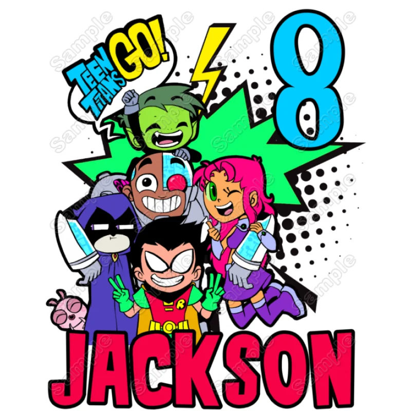 Teen Titans Go Birthday Personalized DTF Iron on Transfer #23 Teen Titans Go Birthday Personalized DTF Iron on Transfer #23