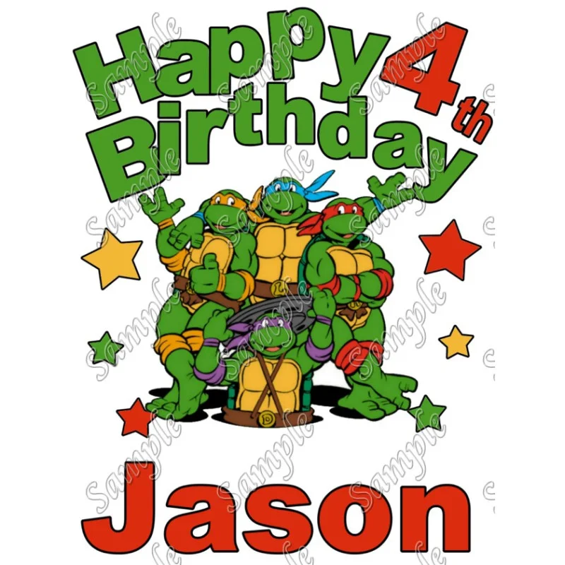 Teenage Mutant Ninja Turtles TMNT Custom Birthday DTF Iron on Transfer - Ready to Press #1 Teenage Mutant Ninja Turtles TMNT Custom Birthday DTF Iron on Transfer - Ready to Press #1