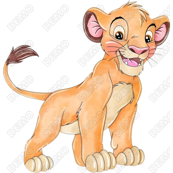 The Lion King Simba DTF Heat Iron on Transfer - Ready to Press #1 The Lion King Simba DTF Heat Iron on Transfer - Ready to Press #1