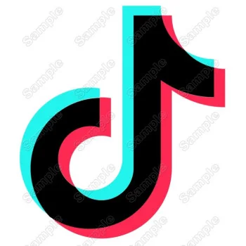 TikTok Symbol DTF Heat  Iron on Transfer - Ready to Press 
