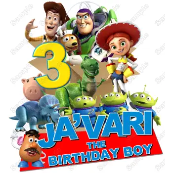 Toy Story Birthday Personalized  Custom  DTF Iron on Transfer 