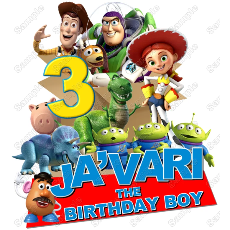 Toy Story Birthday Personalized Custom DTF Iron on Transfer Toy Story Birthday Personalized Custom DTF Iron on Transfer