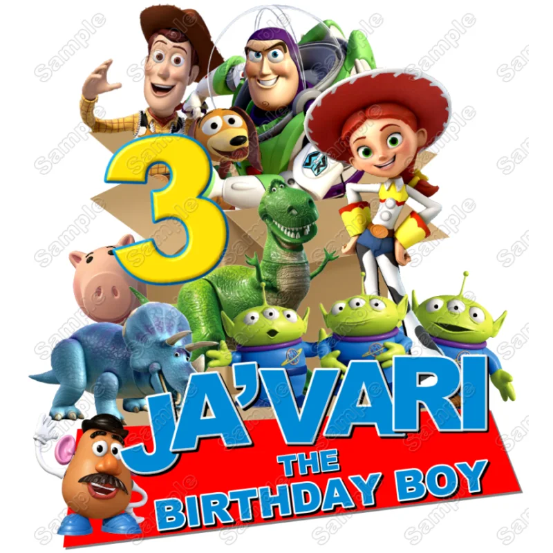 Toy Story Birthday Personalized Custom DTF Iron on Transfer Toy Story Birthday Personalized Custom DTF Iron on Transfer