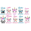 Unicorn Birthday Choose Family Member DTF Iron on Transfer