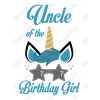 Unicorn Birthday Choose Family Member DTF Iron on Transfer