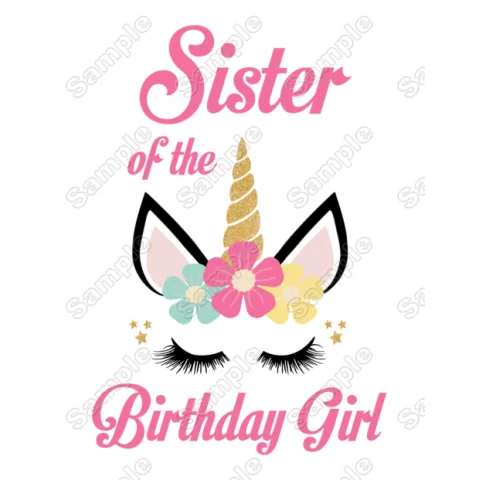 Unicorn Birthday Choose Family Member DTF Iron on Transfer