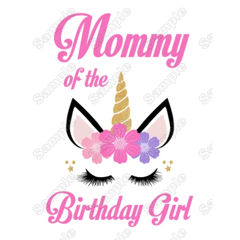 Unicorn Birthday Choose Family Member DTF Iron on Transfer