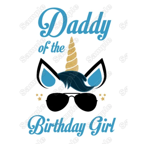 Unicorn Birthday Choose Family Member DTF Iron on Transfer