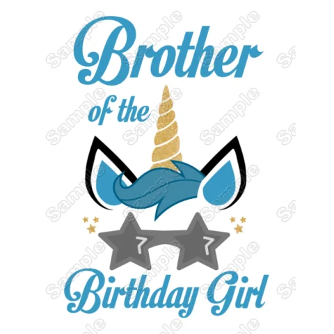 Unicorn Birthday Choose Family Member DTF Iron on Transfer