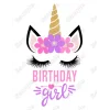 Unicorn Birthday Choose Family Member DTF Iron on Transfer