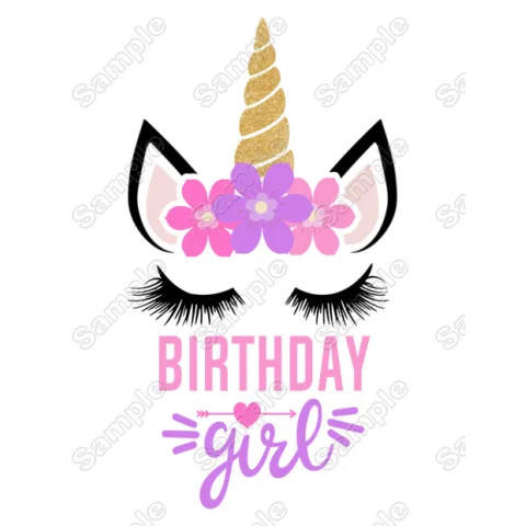 Unicorn Birthday Choose Family Member DTF Iron on Transfer