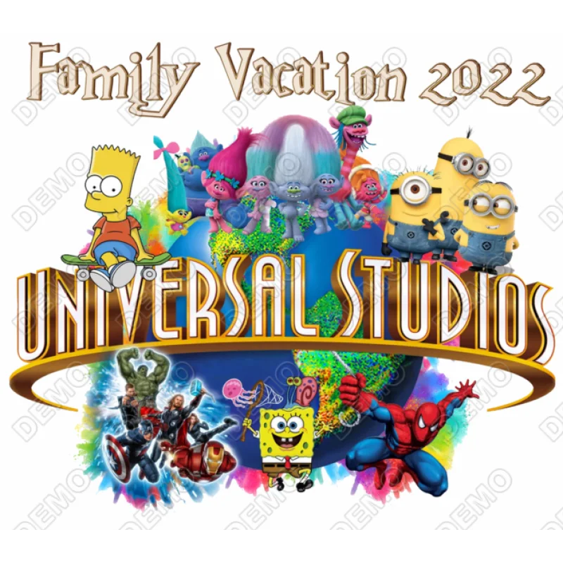 Universal Studios DTF Heat Iron on Transfer Universal Studios DTF Heat Iron on Transfer
