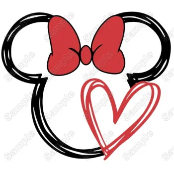 Valentine Minnie Mouse Disney  Heat  Iron on Transfer  - Ready to Press 