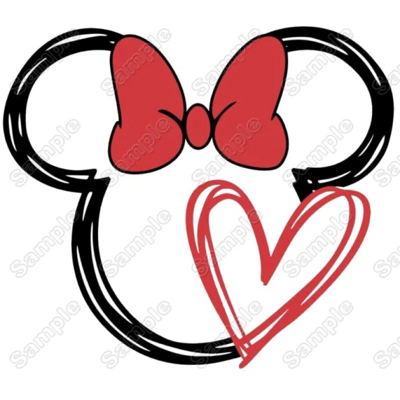 Valentine Minnie Mouse Disney Heat Iron on Transfer - Ready to Press Valentine Minnie Mouse Disney Heat Iron on Transfer - Ready to Press
