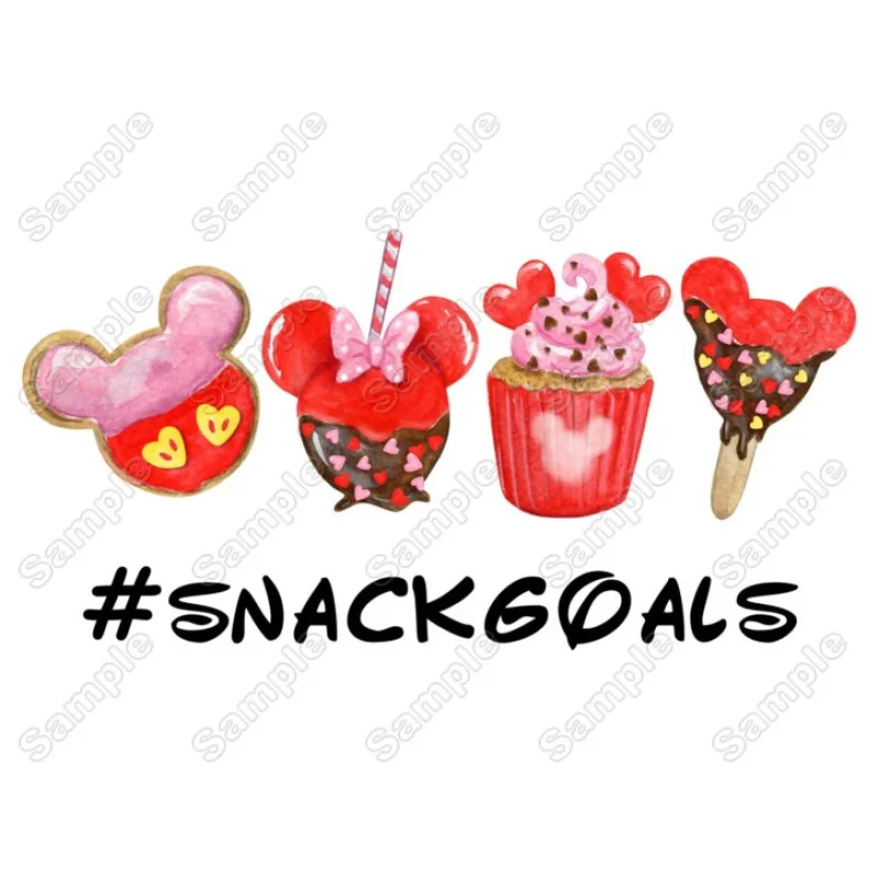 Valentine Snackgoals Disney Vacation Heat Iron on Transfer - Ready to Press Valentine Snackgoals Disney Vacation Heat Iron on Transfer - Ready to Press