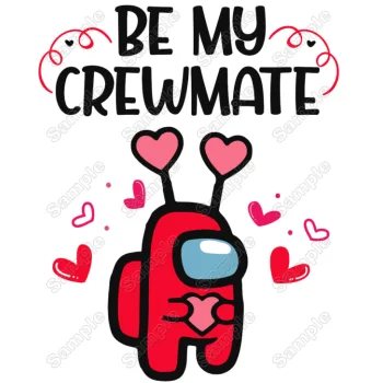 Valentine's Day Among Us Heat Iron on Transfer - Ready to Press