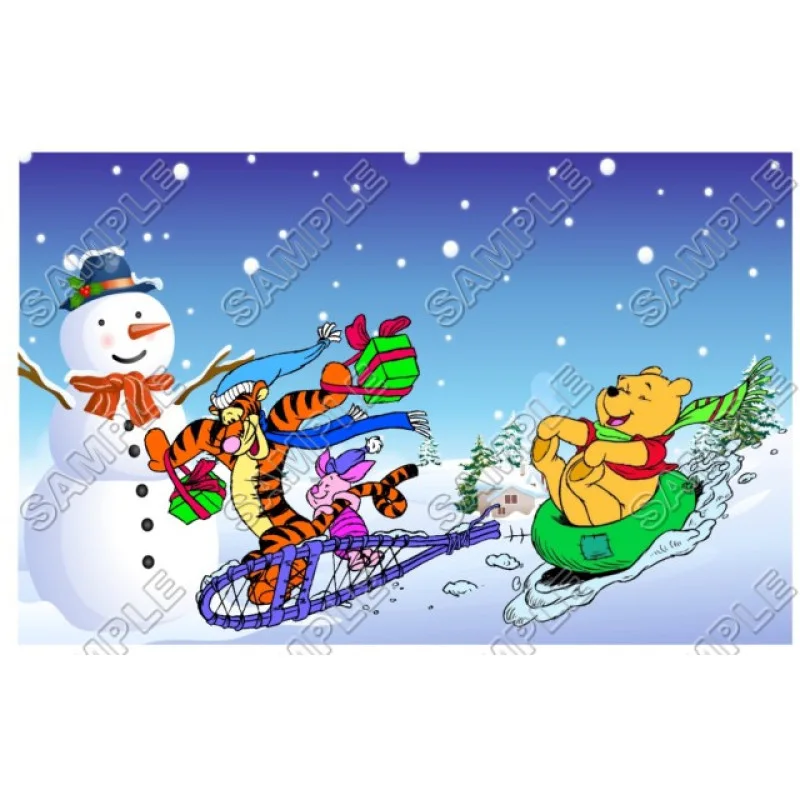 Winnie the Pooh Piglet Christmas Eeyore Tiger DTF Iron on Transfer - Ready to Press #28 Winnie the Pooh Piglet Christmas Eeyore Tiger DTF Iron on Transfer - Ready to Press #28