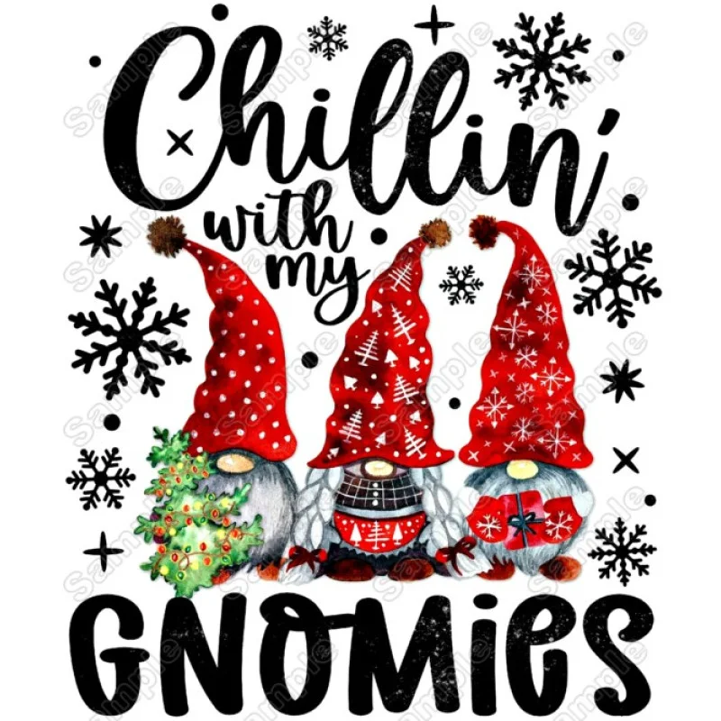 Winter Gnomes DTF Heat Iron on Transfer - Ready to Press Winter Gnomes DTF Heat Iron on Transfer - Ready to Press