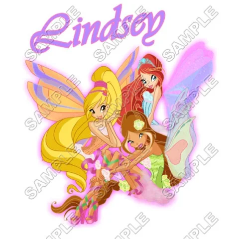 Winx Club Personalized Custom DTF Iron on Transfer - Ready to Press #17 Winx Club Personalized Custom DTF Iron on Transfer - Ready to Press #17