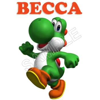 Yoshi Super Mario  Birthday  Personalized  Custom  DTF Iron on Transfer - Ready to Press #110
