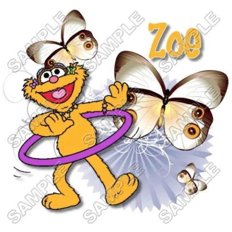 Zoe Sesame street  DTF Iron on Transfer - Ready to Press #11