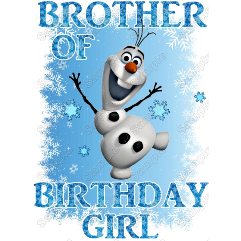 Frozen Family Member Birthday DTF Iron on Transfer - Ready to Press Frozen Family Member Birthday DTF Iron on Transfer - Ready to Press