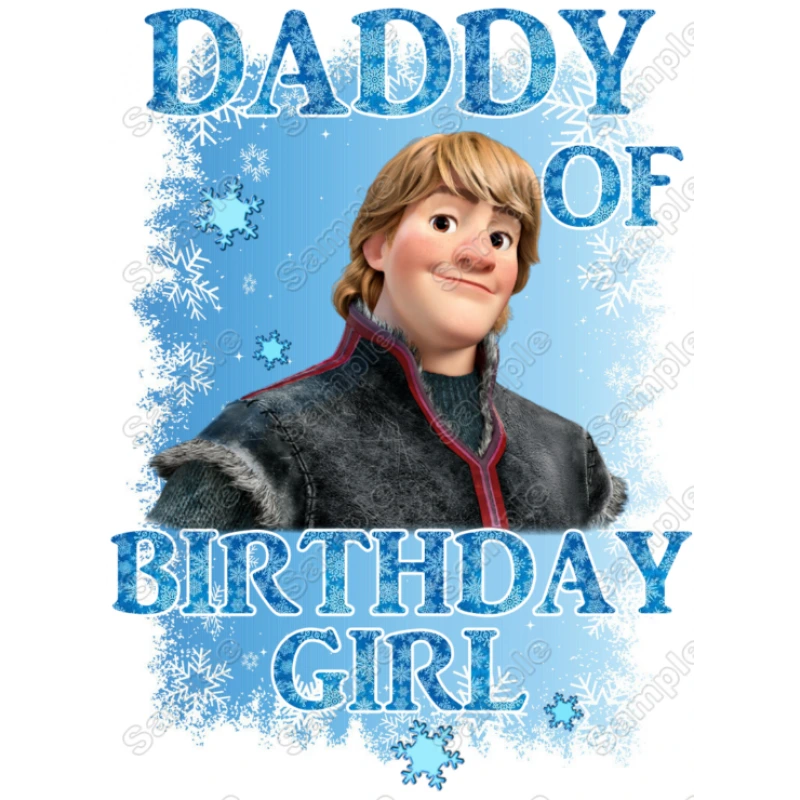 Frozen Family Member Birthday DTF Iron on Transfer - Ready to Press Frozen Family Member Birthday DTF Iron on Transfer - Ready to Press