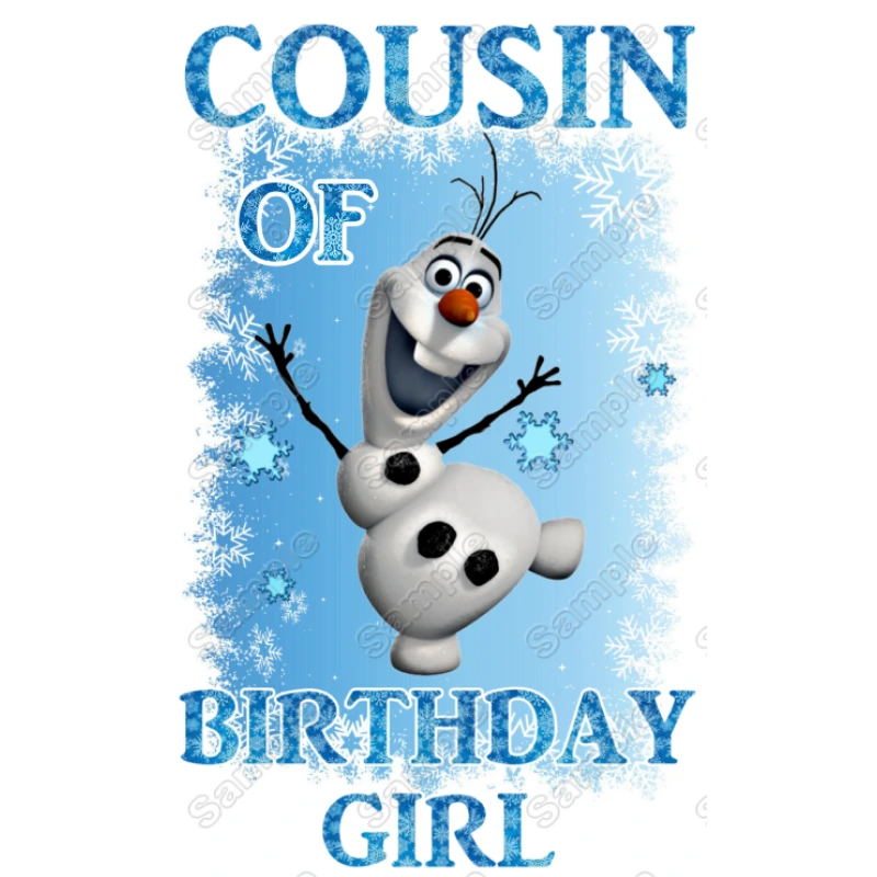 Frozen Family Member Birthday DTF Iron on Transfer - Ready to Press Frozen Family Member Birthday DTF Iron on Transfer - Ready to Press