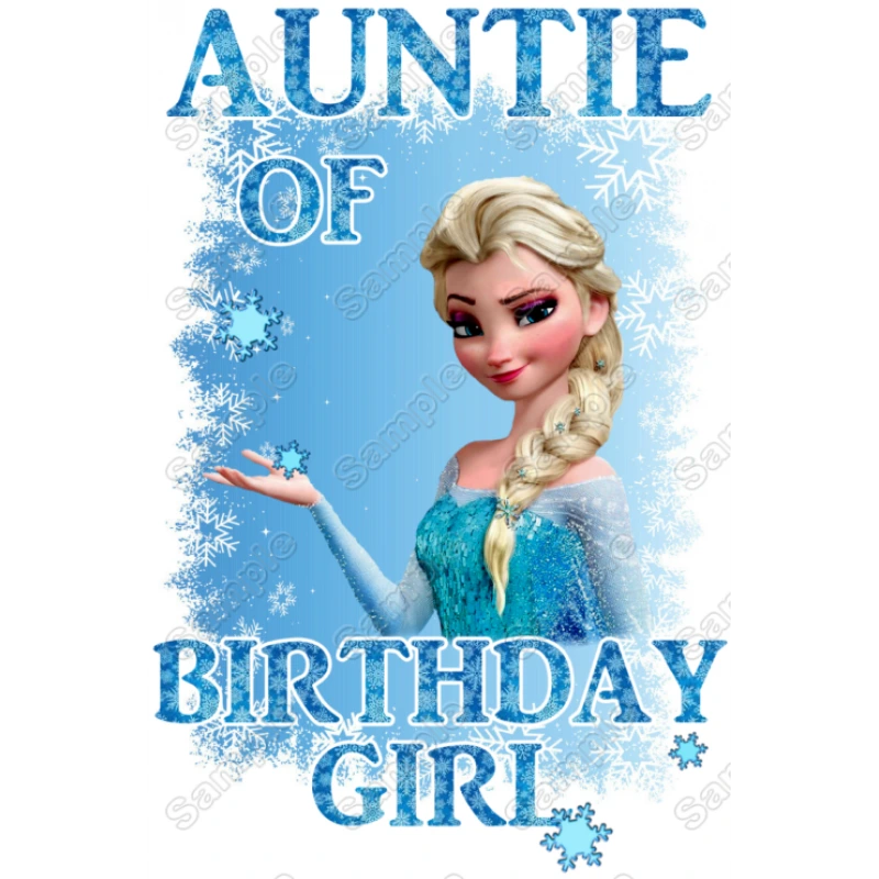 Frozen Family Member Birthday DTF Iron on Transfer - Ready to Press Frozen Family Member Birthday DTF Iron on Transfer - Ready to Press