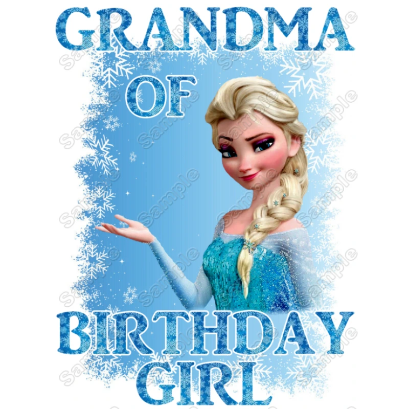Frozen Family Member Birthday DTF Iron on Transfer - Ready to Press Frozen Family Member Birthday DTF Iron on Transfer - Ready to Press