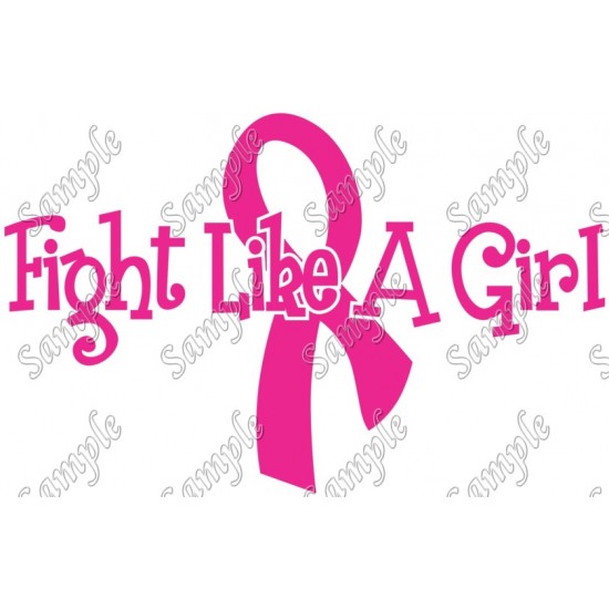 Breast Cancer Awareness  Fight like a Girl  T Shirt Iron on Transfer  Decal  N5 (by www.kraftyme.com)
