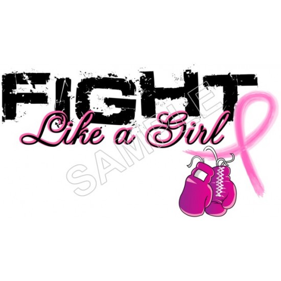 Breast Cancer Awareness  Fight like a Girl  T Shirt Iron on Transfer  Decal  N60 (by www.kraftyme.com)