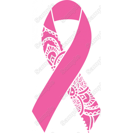 Breast Cancer Awareness Ribbon  Iron On Transfer Vinyl HTV (by www.kraftyme.com)