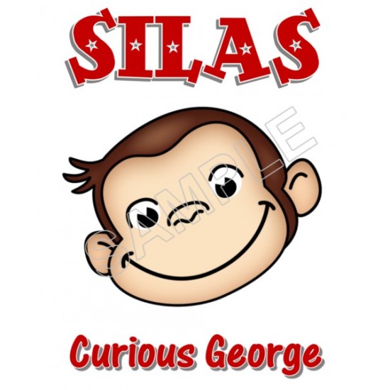 Curious George Personalized  Custom  Heat Iron On Transfer for T shirts N59 (by www.kraftyme.com)