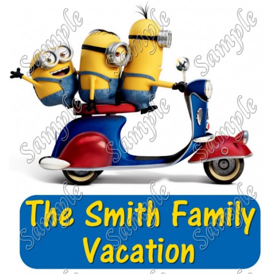 Despicable Me Minions  Family Vacation Personalized Iron on Transfer N1 (by www.kraftyme.com)