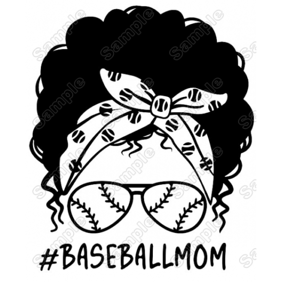 Messy Bun Mom  Baseballmom  Iron On Transfer Vinyl HTV (by www.kraftyme.com)